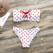 Load image into Gallery viewer, 2019 New Fashion White Red Dotted Bikini