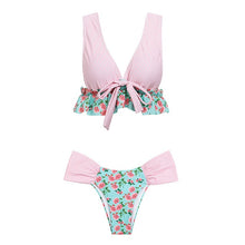 Load image into Gallery viewer, Flower Printed Pink Sexy Bikini